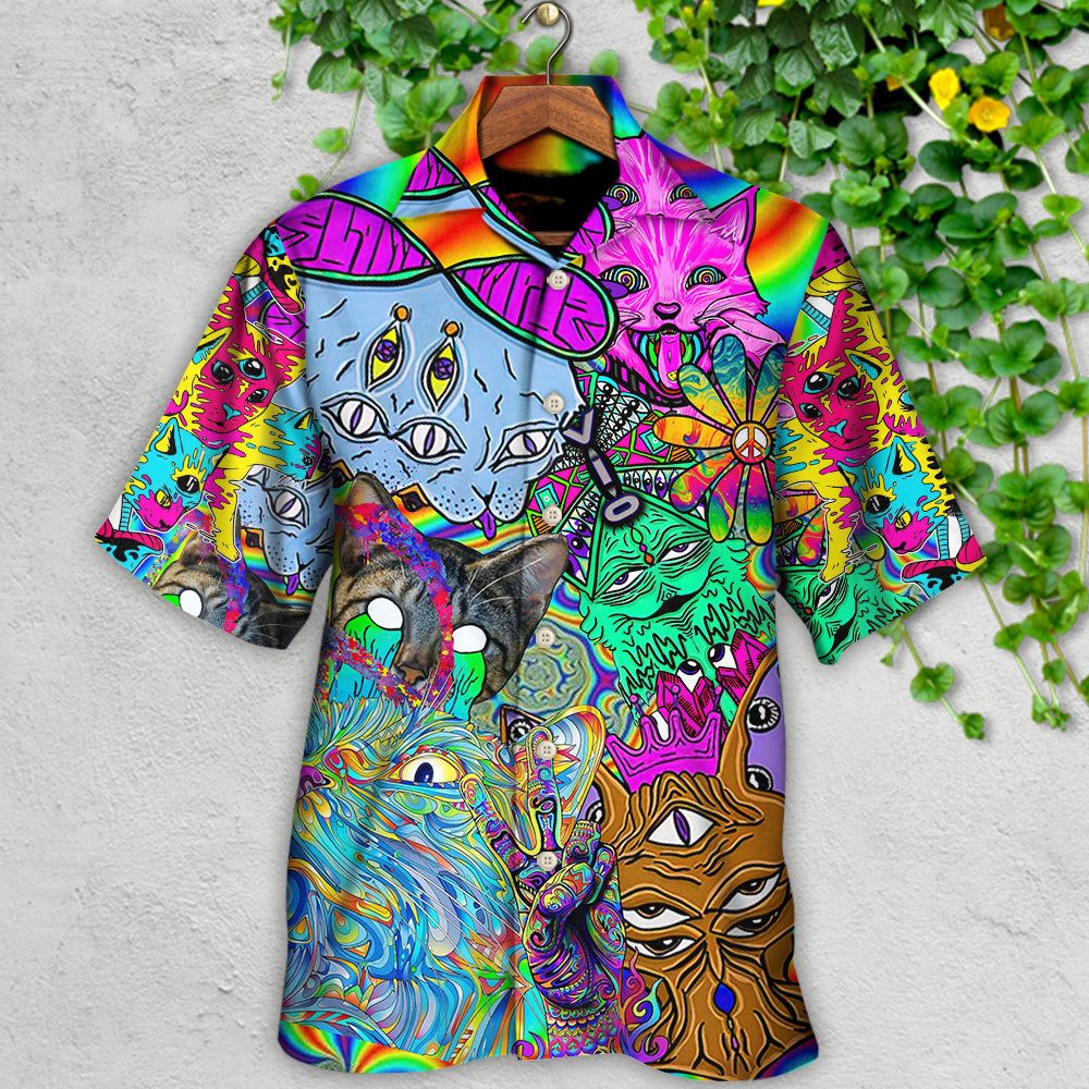 Hippie Cat Break My Mind Hawaiian Shirt Hippie Cat Break My Mind Hawaiian Shirt