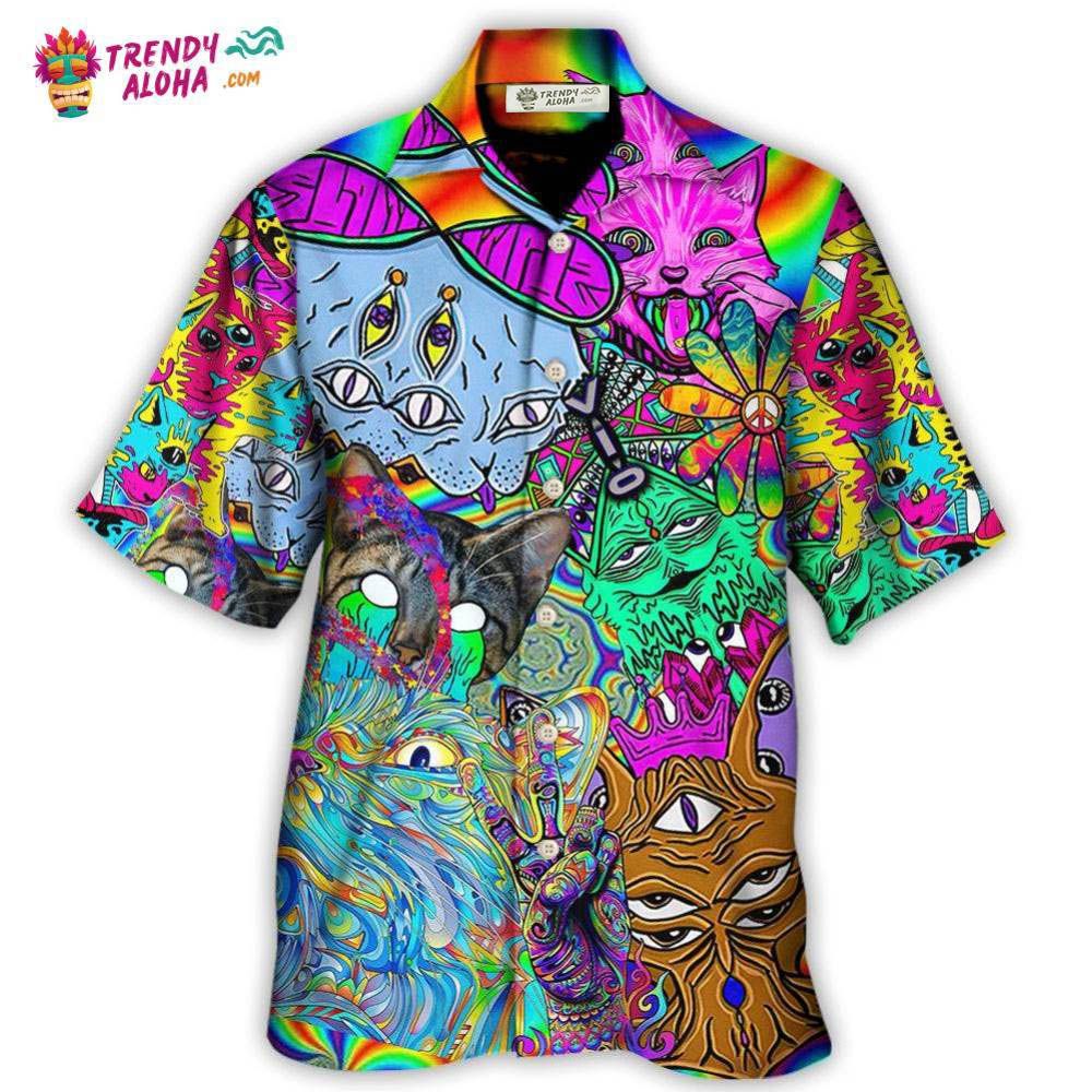 Hippie Cat Break My Mind Hawaiian Shirt – Trendy Aloha Hippie Cat Break My Mind Hawaiian Shirt – Trendy Aloha