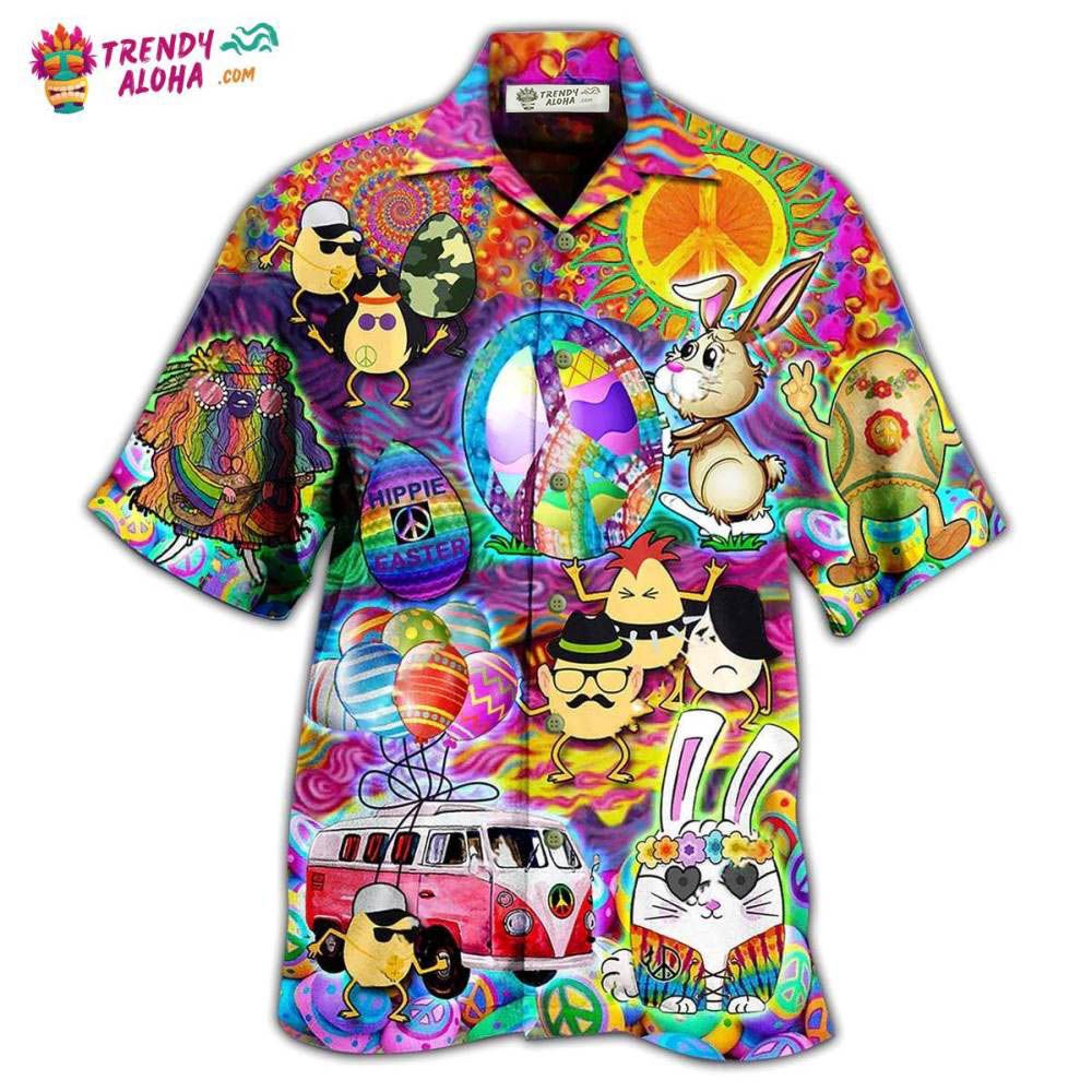 Hippie Easter Peace Life Color Funny Party Hawaiian Shirt – Trendy Aloha Hippie Easter Peace Life Color Funny Party Hawaiian Shirt – Trendy Aloha