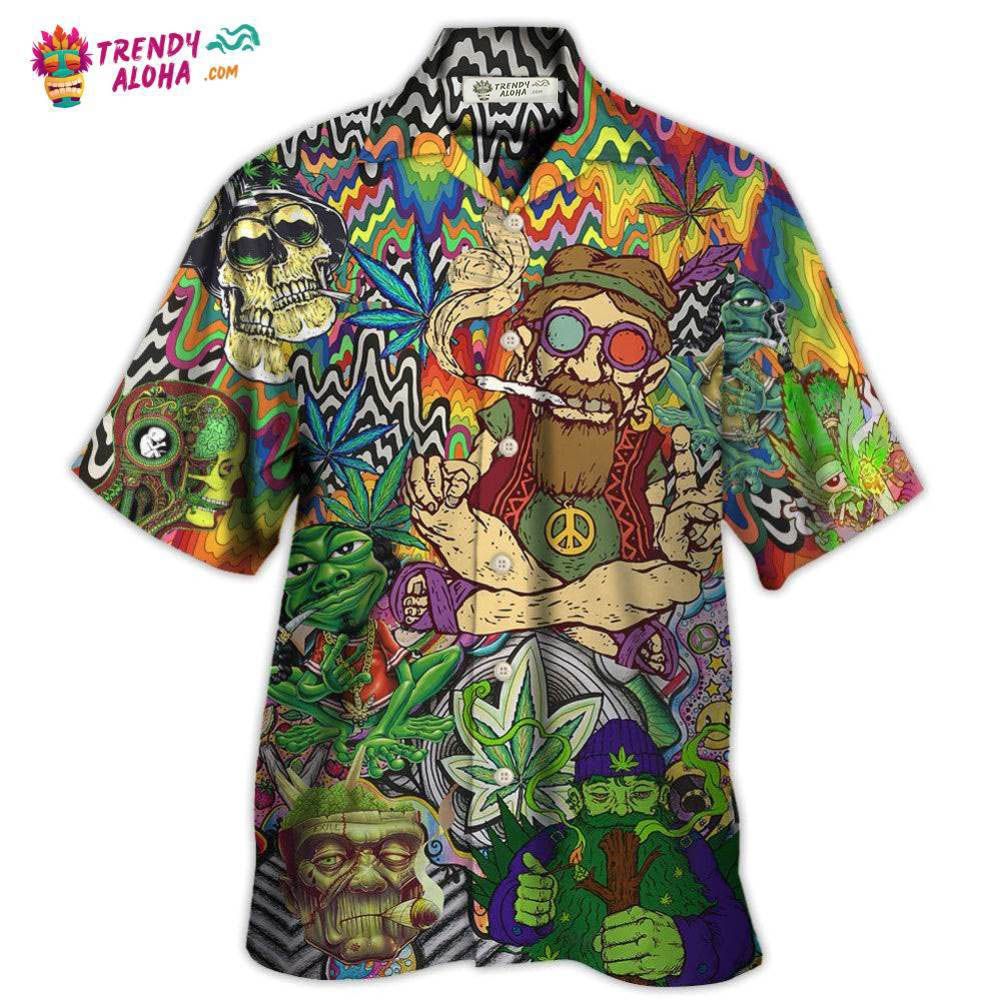 Hippie Feel Freedom From Smoking Cool Style Hawaiian Shirt – Trendy Aloha Hippie Feel Freedom From Smoking Cool Style Hawaiian Shirt – Trendy Aloha