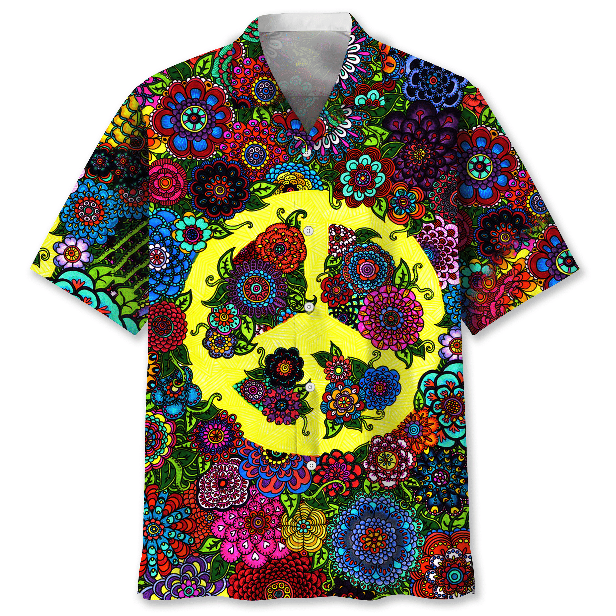 Hippie Flower Trendy Hawaiian Shirt