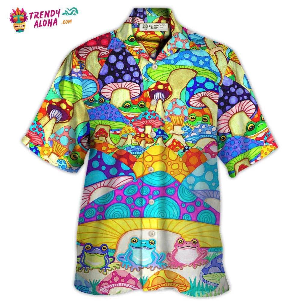 Hippie Frog Mushroom Hippie Colorful Art Peace Hawaiian Shirt – Trendy Aloha Hippie Frog Mushroom Hippie Colorful Art Peace Hawaiian Shirt – Trendy Aloha