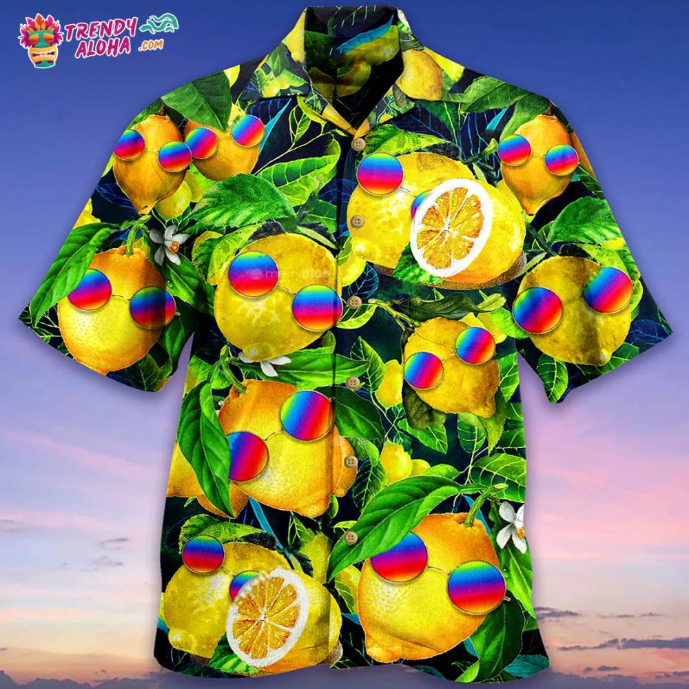 Hippie Funny Lemon Peace Hawaiian Shirt – Trendy Aloha
