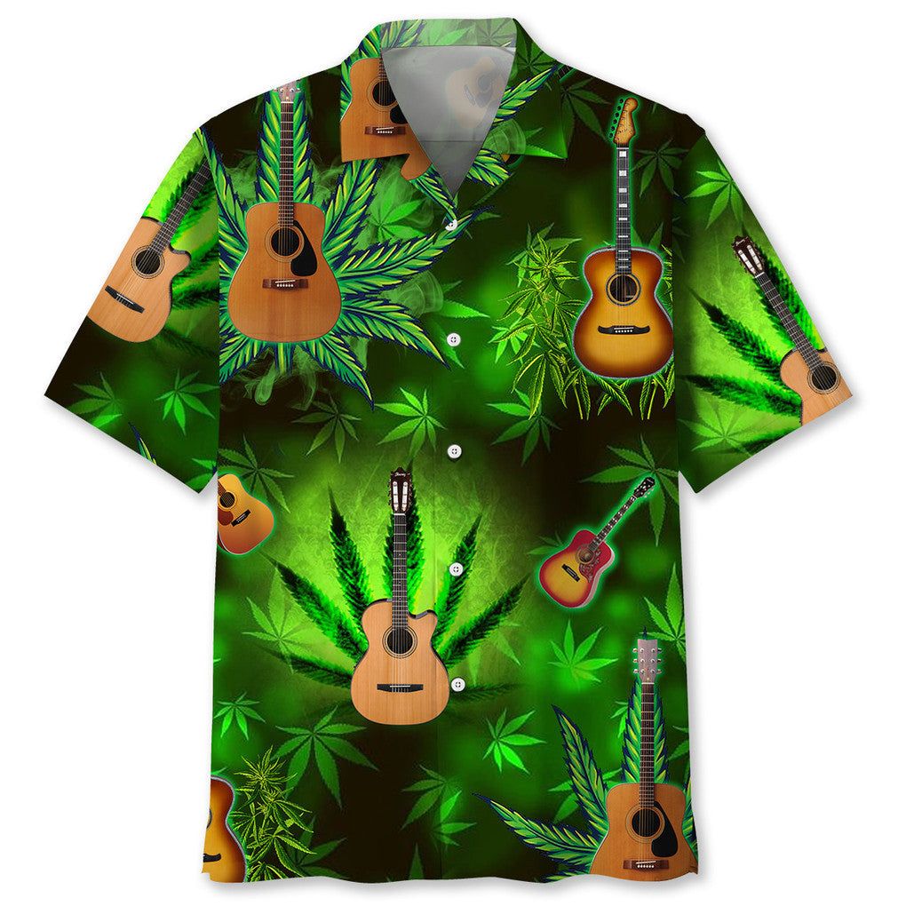 Hippie Guitar Basic Trendy Hawaiian Shirt