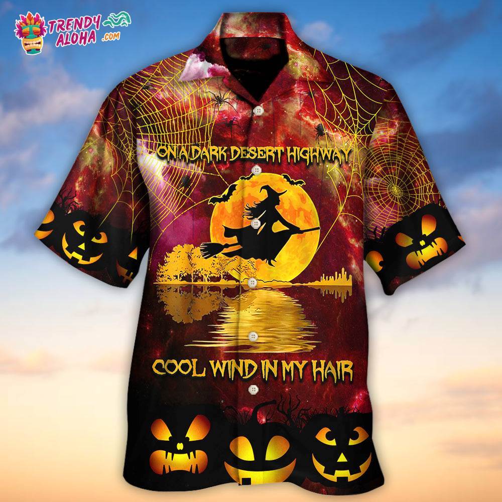 Hippie Halloween On A Dark Desert Highway Cool Wind In My Hair Witch Hawaiian Shirt – Trendy Aloha