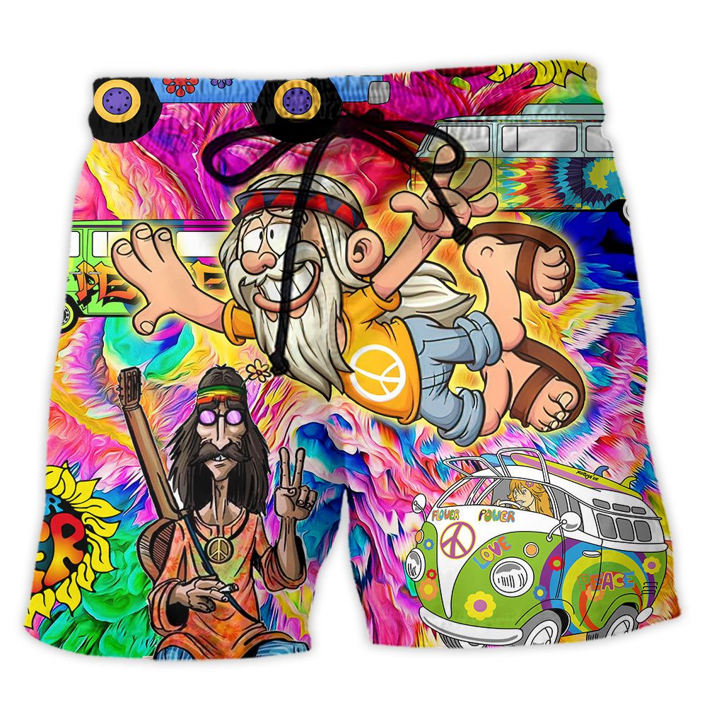 Hippie I’m Not Old I’m Vintage Trendy Aloha Hawaiian Beach Shorts Hippie I’m Not Old I’m Vintage Trendy Aloha Hawaiian Beach Shorts
