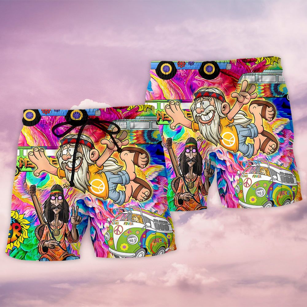 Hippie I’m Not Old I’m Vintage Trendy Aloha Hawaiian Beach Shorts