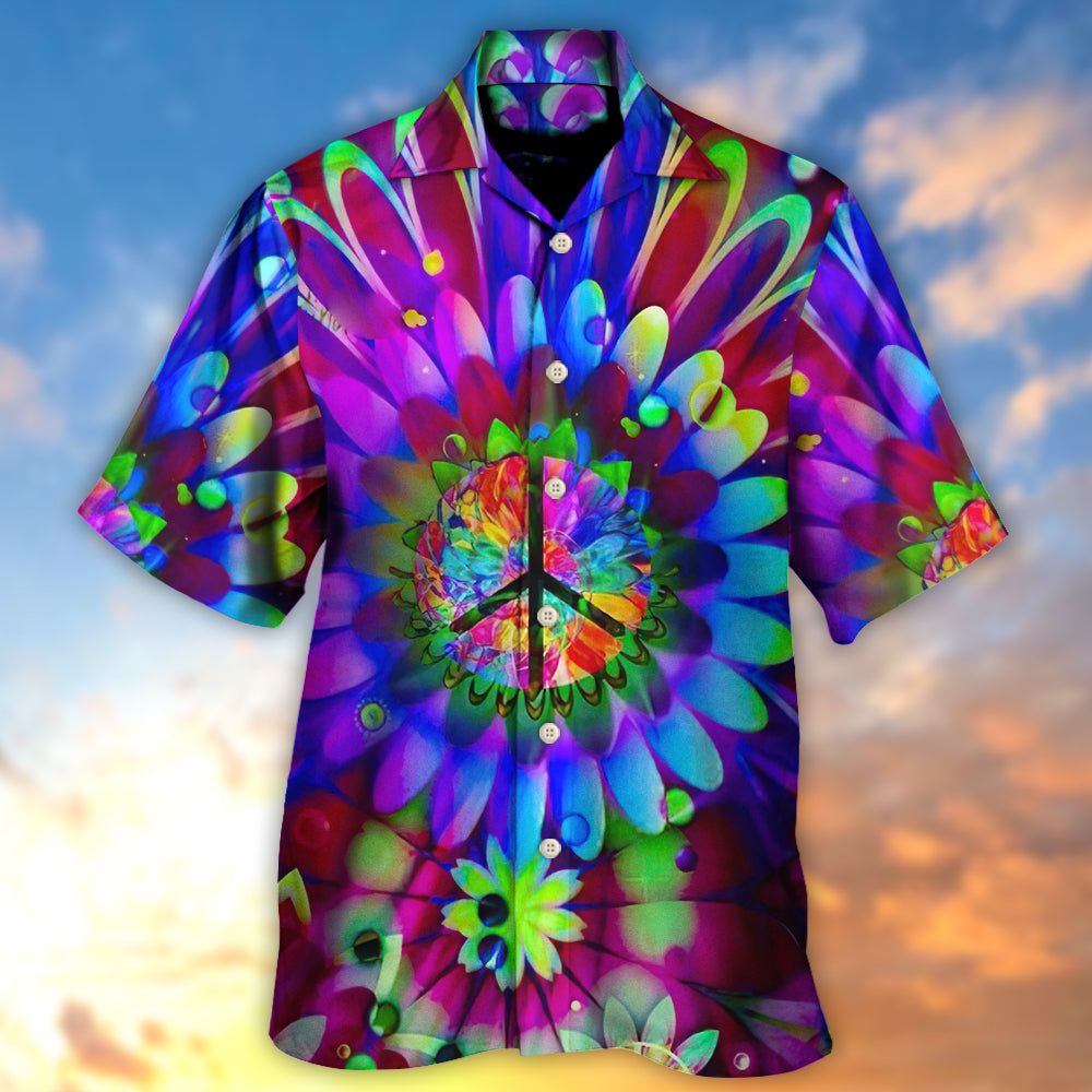 Hippie Love Is In The Air Flowers In My Hair Hawaiian Shirt