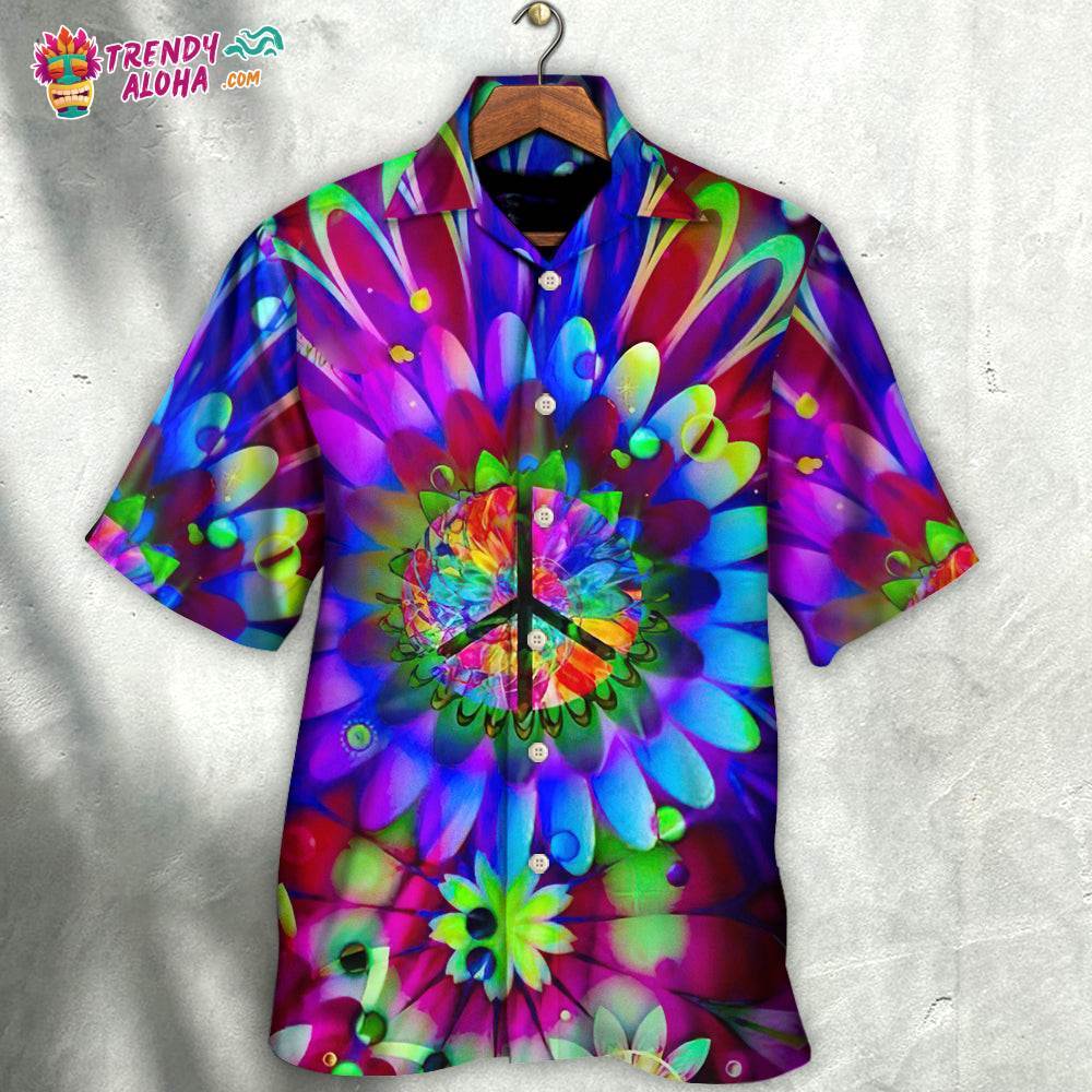 Hippie Love Is In The Air Flowers In My Hair Hawaiian Shirt – Trendy Aloha
