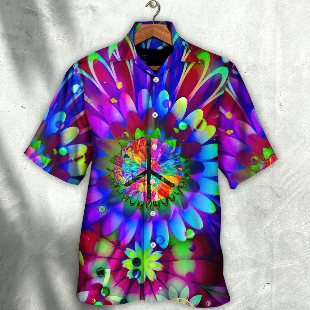 Hippie Love Is In The Air Flowers In My Hair Hawaiian Shirt