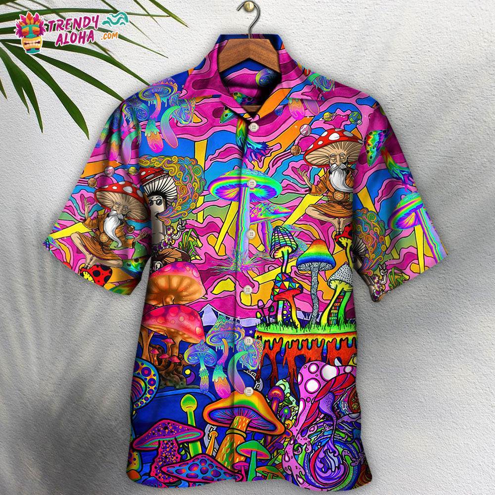 Hippie Magic Trippy Mushroom Awesome Hawaiian Shirt – Trendy Aloha