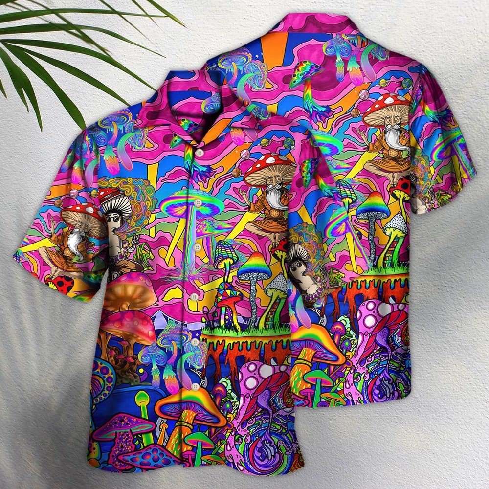 Hippie Magic Trippy Mushroom Awesome Hawaiian Shirt