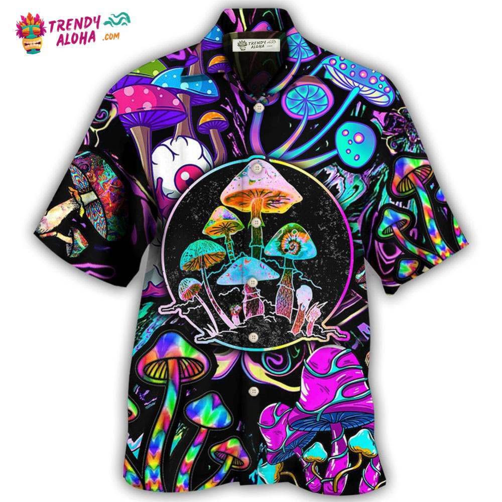 Hippie Mushroom Colorful Neon Light Cool Style Hawaiian Shirt – Trendy Aloha Hippie Mushroom Colorful Neon Light Cool Style Hawaiian Shirt – Trendy Aloha