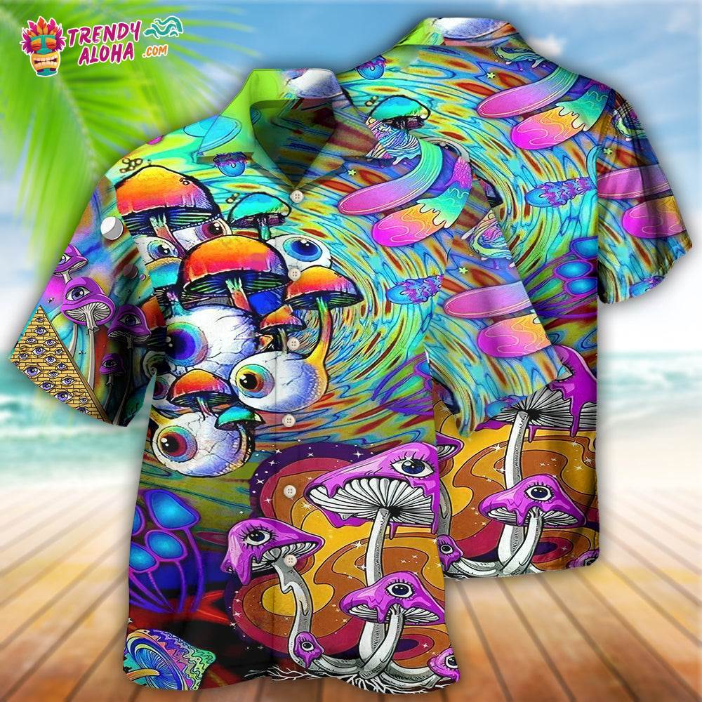 Hippie Mushroom Eyes Color Style Hawaiian Shirt – Trendy Aloha
