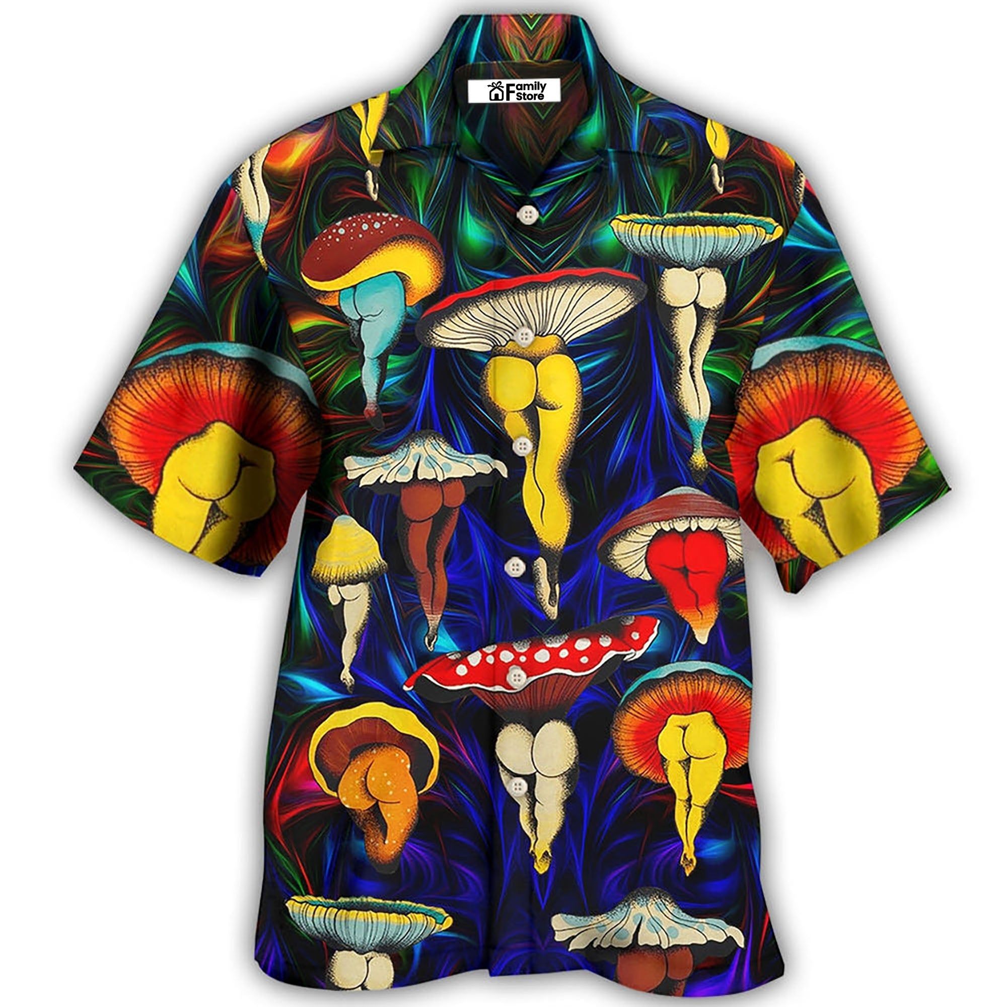 Hippie Mushroom Funny Style Love Life Hawaiian Shirt