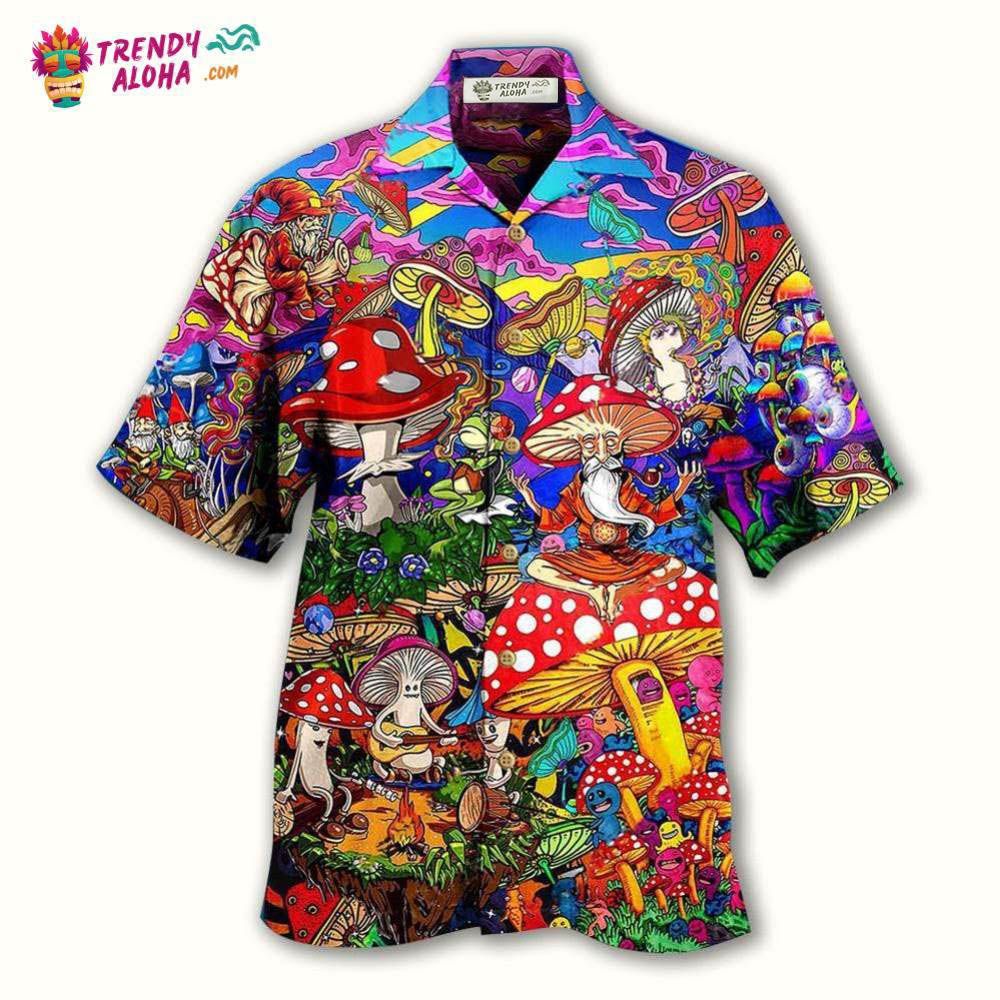 Hippie Mushroom Happy Together Hawaiian Shirt – Trendy Aloha
