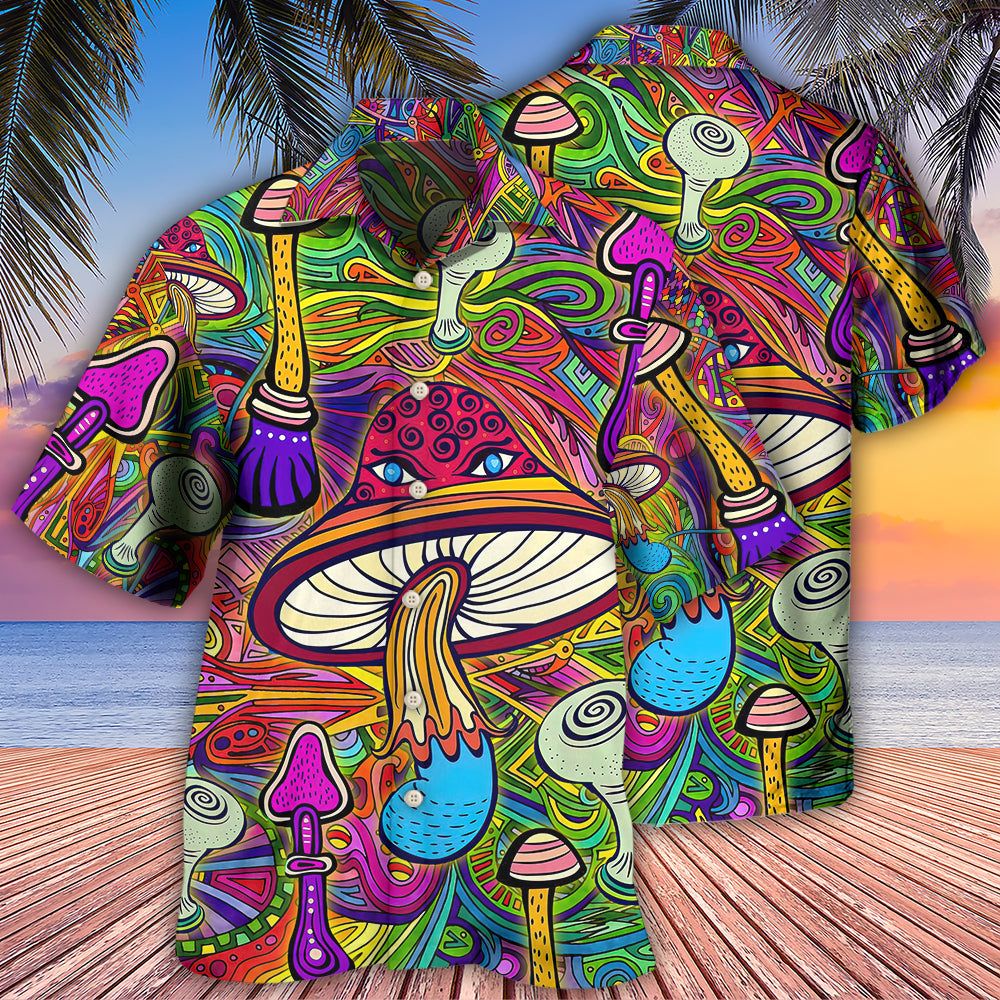 Hippie Mushroom Hypnotizing Hawaiian Shirt