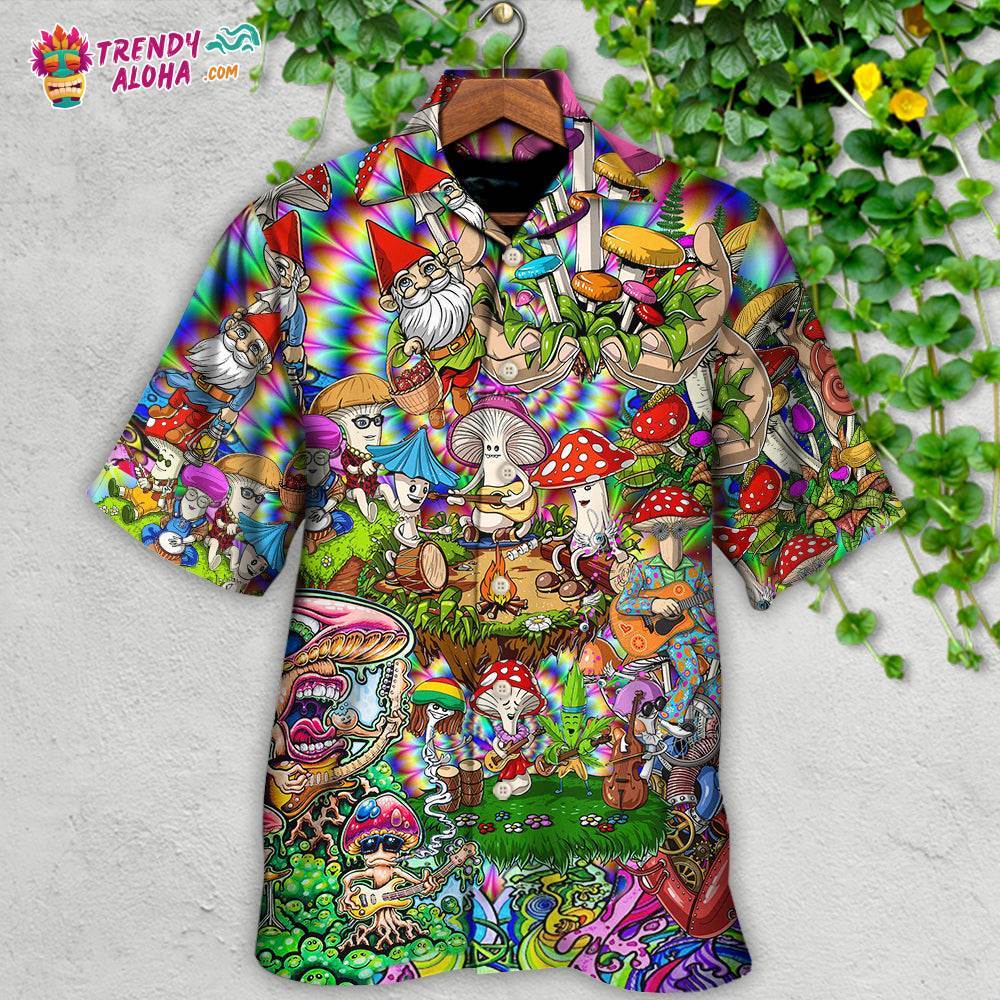 Hippie Mushroom Music Band Of Life Hawaiian Shirt – Trendy Aloha