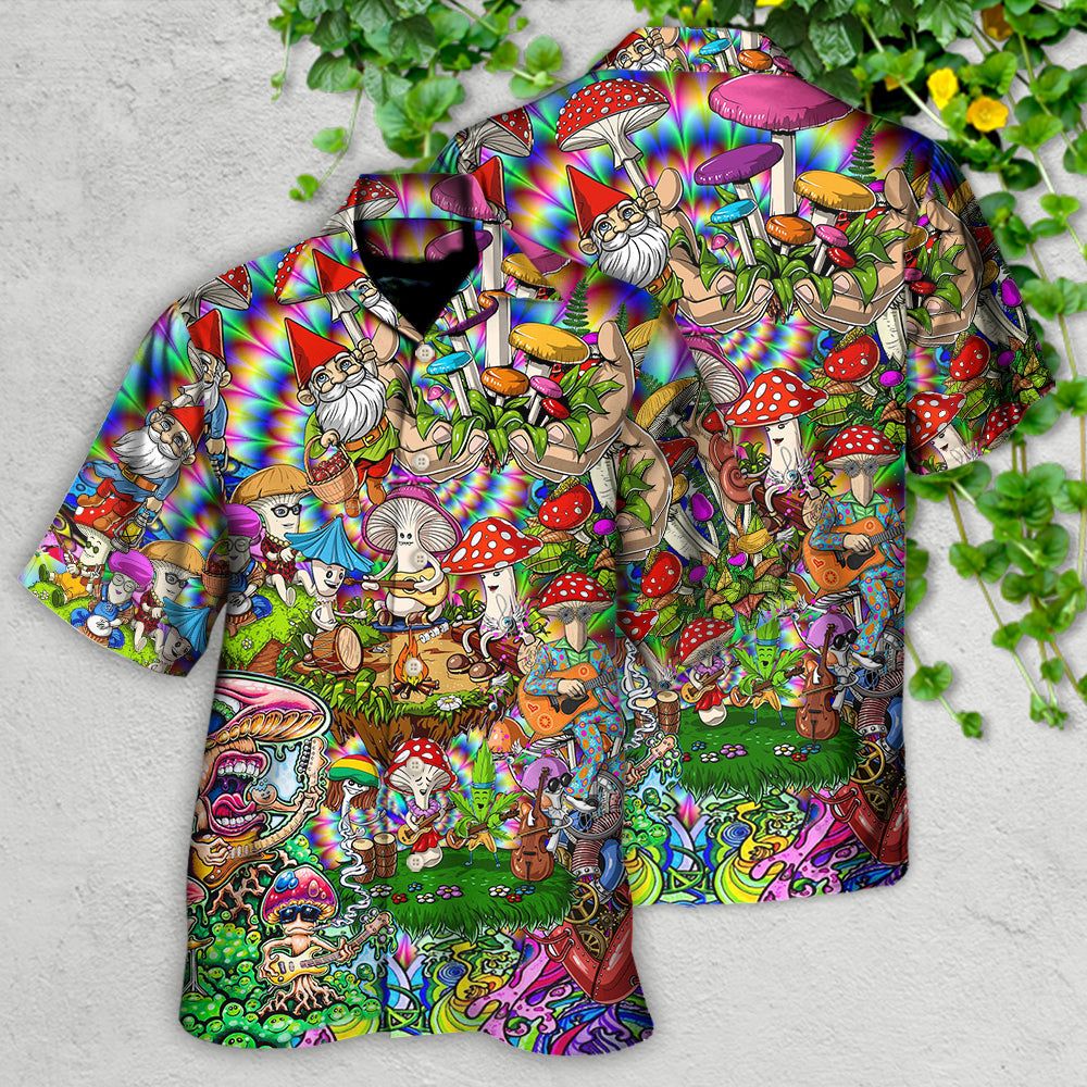 Hippie Mushroom Music Band Of Life Hawaiian Shirt