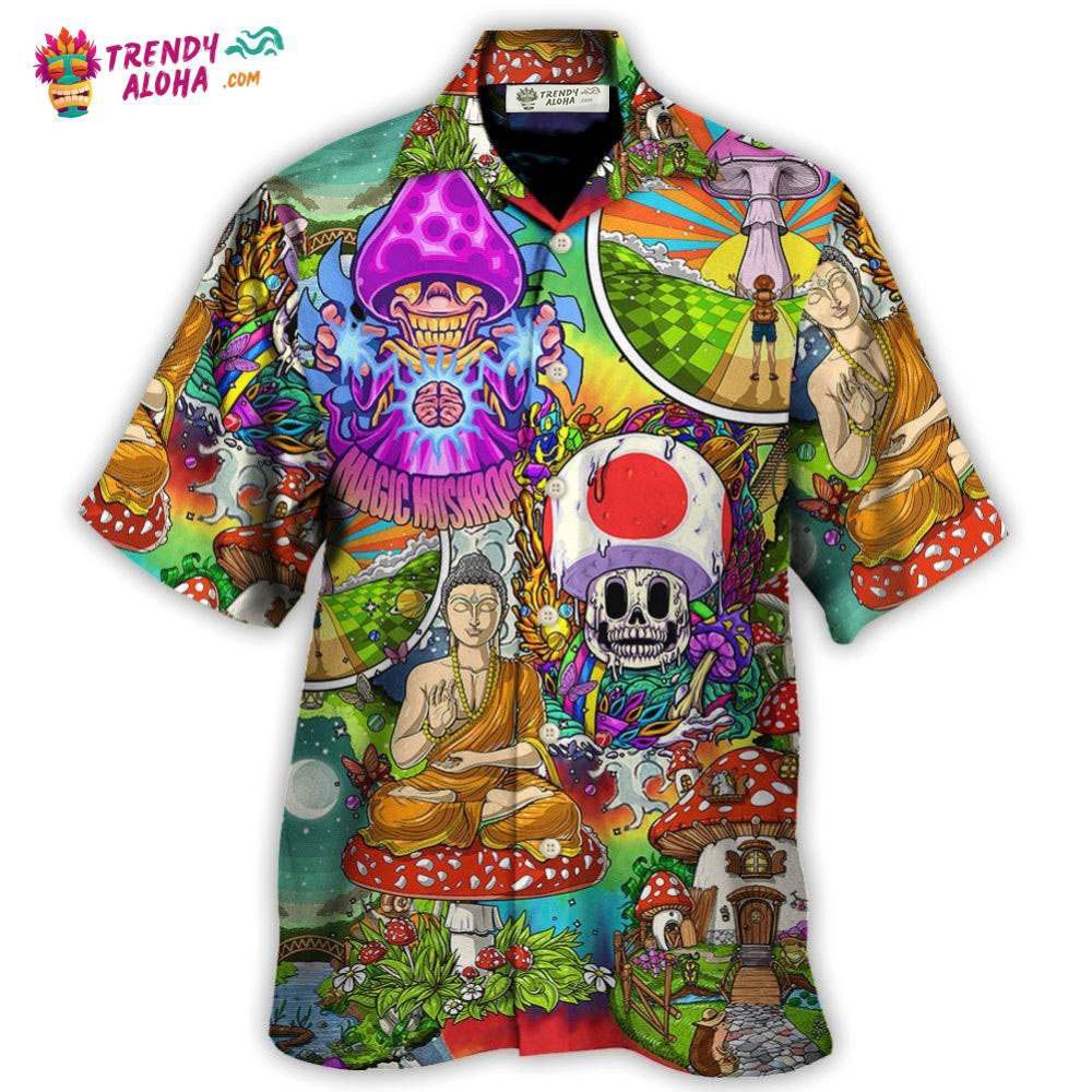 Hippie Mushroom Peace Colorful Let It Be Hawaiian Shirt – Trendy Aloha Hippie Mushroom Peace Colorful Let It Be Hawaiian Shirt – Trendy Aloha