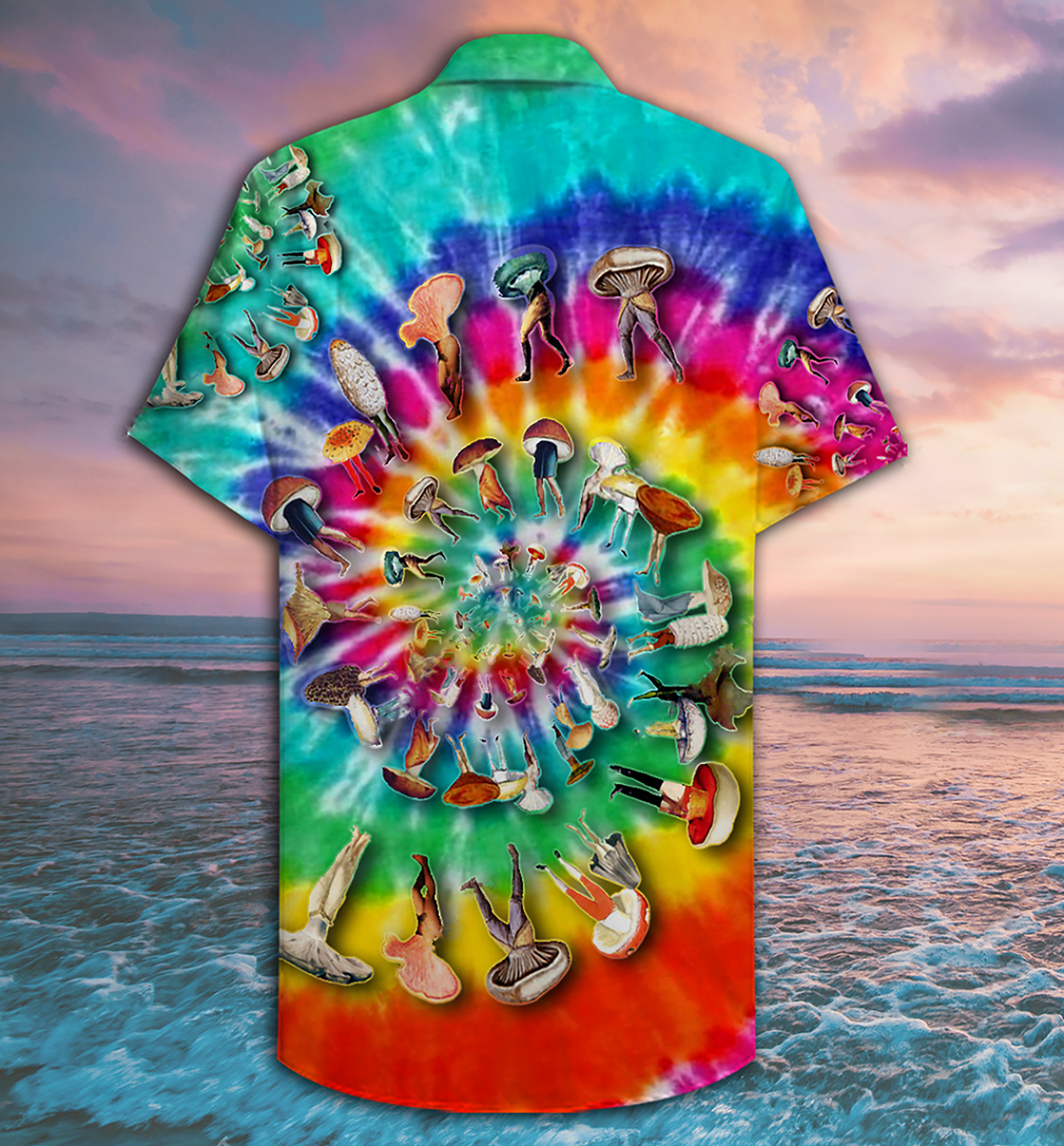 Hippie Mushroom Peace Life A Little Hippie Hawaiian Shirt