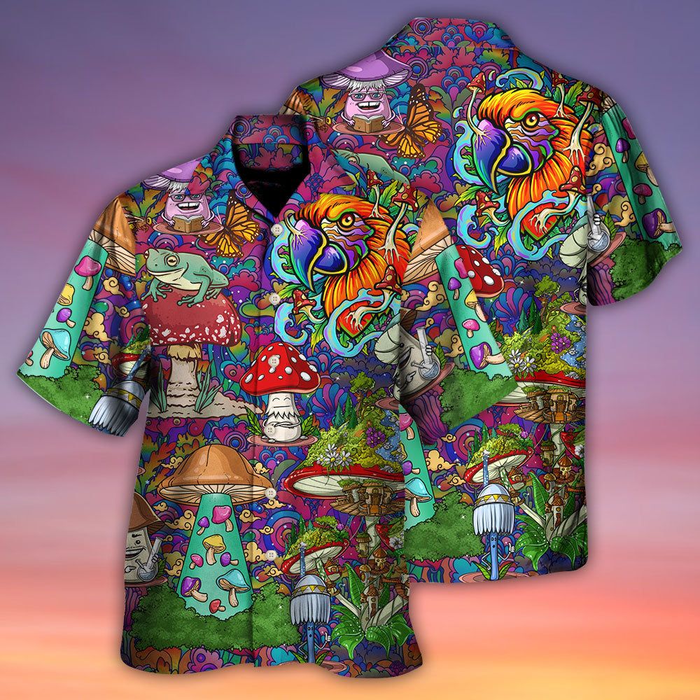 Hippie Mushroom Peace Lover Hawaiian Shirt
