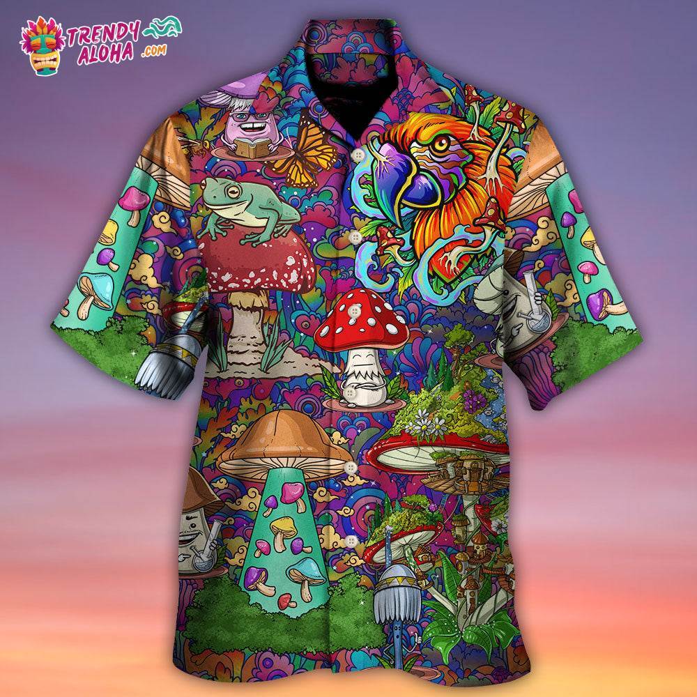 Hippie Mushroom Peace Lover Hawaiian Shirt – Trendy Aloha