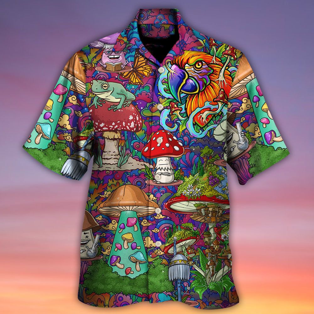Hippie Mushroom Peace Lover Hawaiian Shirt
