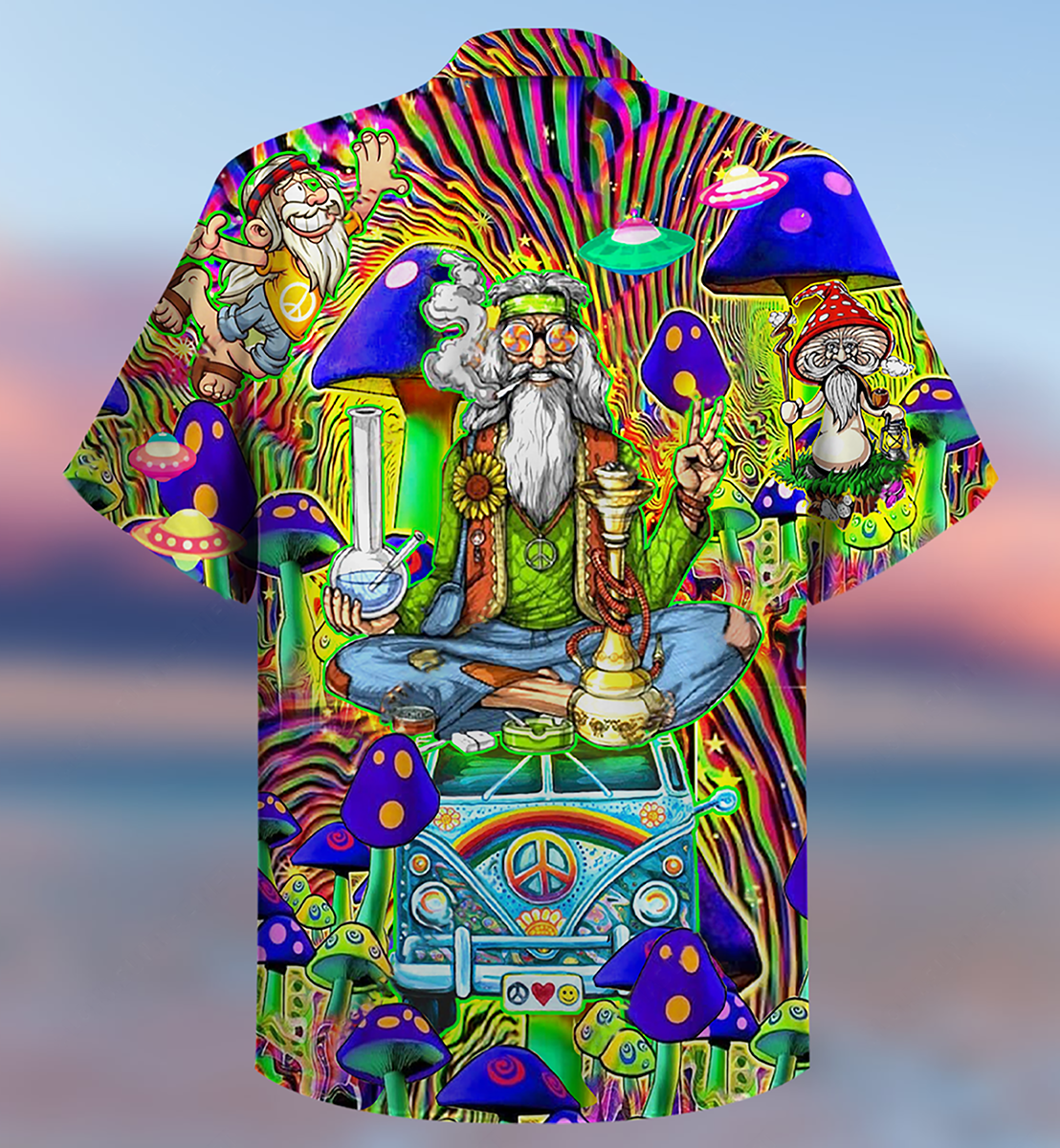 Hippie Mushroom Peace The Colorful Of Life Hawaiian Shirt