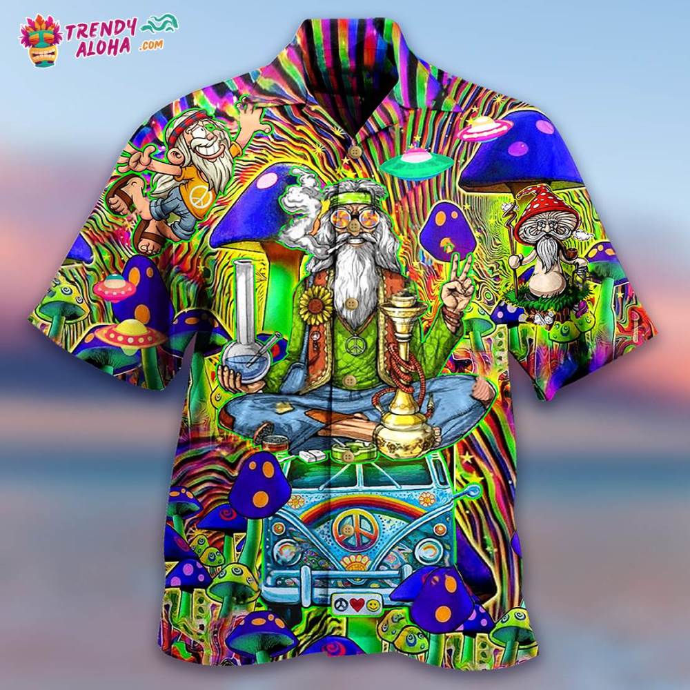 Hippie Mushroom Peace The Colorful Of Life Hawaiian Shirt – Trendy Aloha