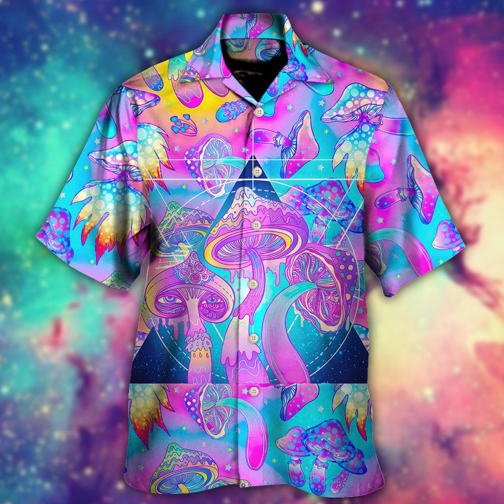 Hippie Mushroom Psychedelic Tapestry Mushroom Trippy Hippie Magical Eye Hawaiian Shirt