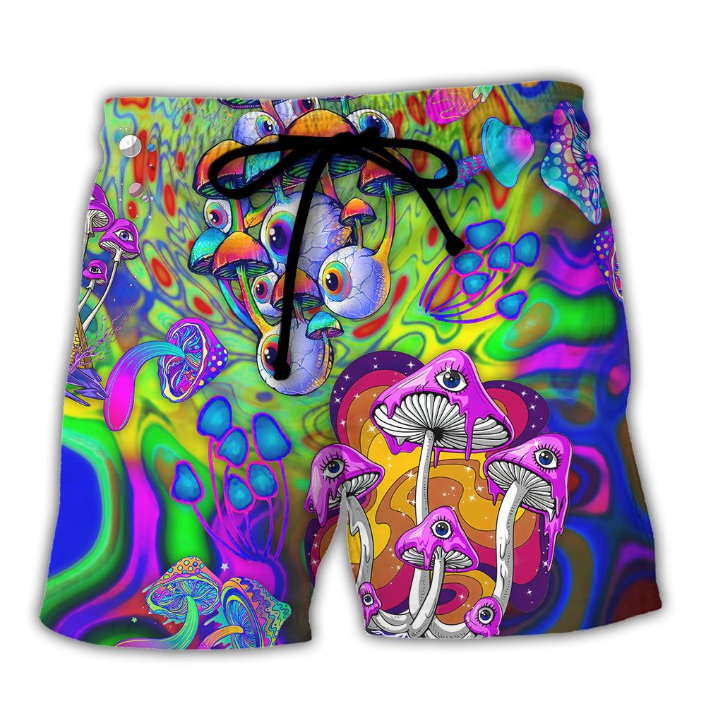 Hippie Mushroom Stay Trippy Little Hippie Colorful Trendy Aloha Hawaiian Beach Shorts Hippie Mushroom Stay Trippy Little Hippie Colorful Trendy Aloha Hawaiian Beach Shorts