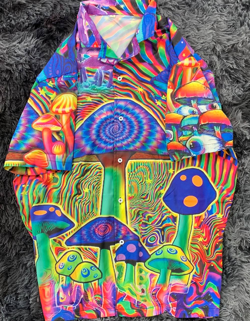 Hippie Mushroom Stunning Magic Style Hawaiian Shirt