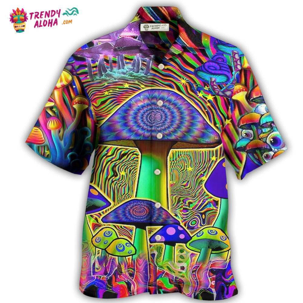 Hippie Mushroom Stunning Magic Style Hawaiian Shirt – Trendy Aloha