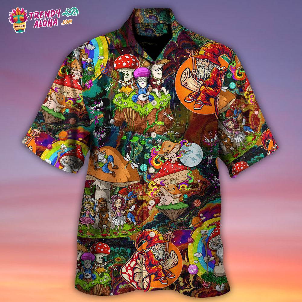 Hippie Mushroom Trippy Colorful Lover Hawaiian Shirt – Trendy Aloha