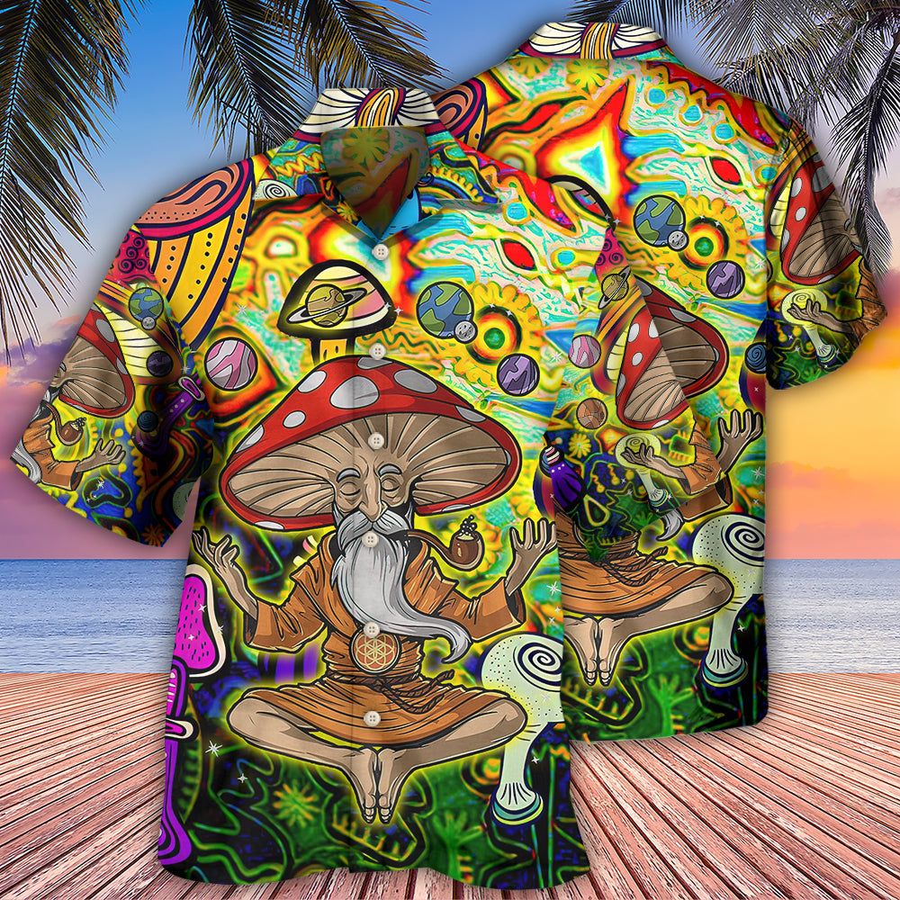 Hippie Mushroom Witch Colorful Hawaiian Shirt