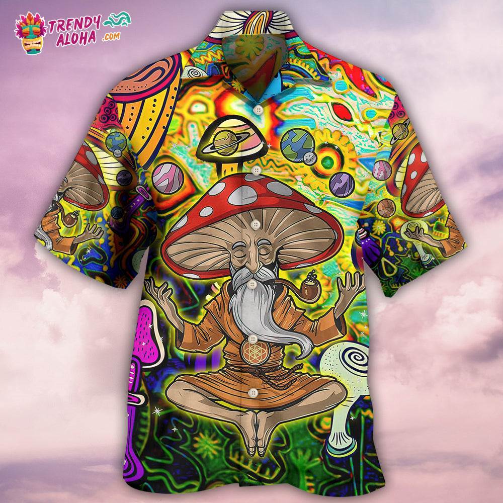 Hippie Mushroom Witch Colorful Hawaiian Shirt – Trendy Aloha