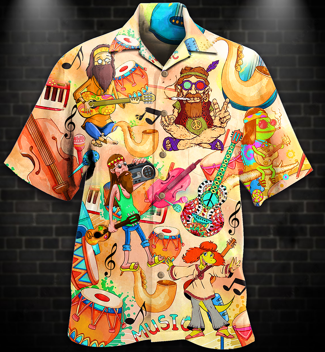 Hippie Music Funny Style Hawaiian Shirt