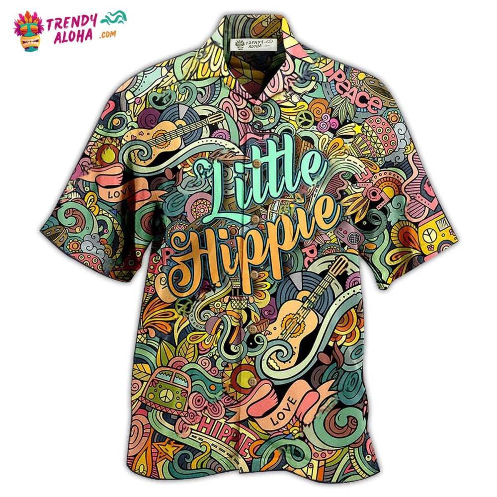 Hippie Music Love Guitar Peace Life Color Little Hippie Hawaiian Shirt – Trendy Aloha Hippie Music Love Guitar Peace Life Color Little Hippie Hawaiian Shirt – Trendy Aloha