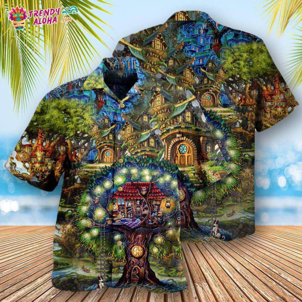 Hippie My Mysterious Dream Treehouse Hawaiian Shirt – Trendy Aloha