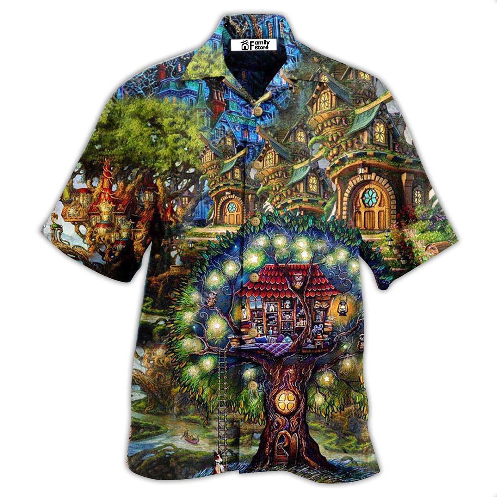 Hippie My Mysterious Dream Treehouse Hawaiian Shirt