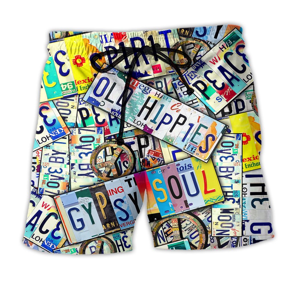 Hippie Peace Print Men's Shorts main image 1