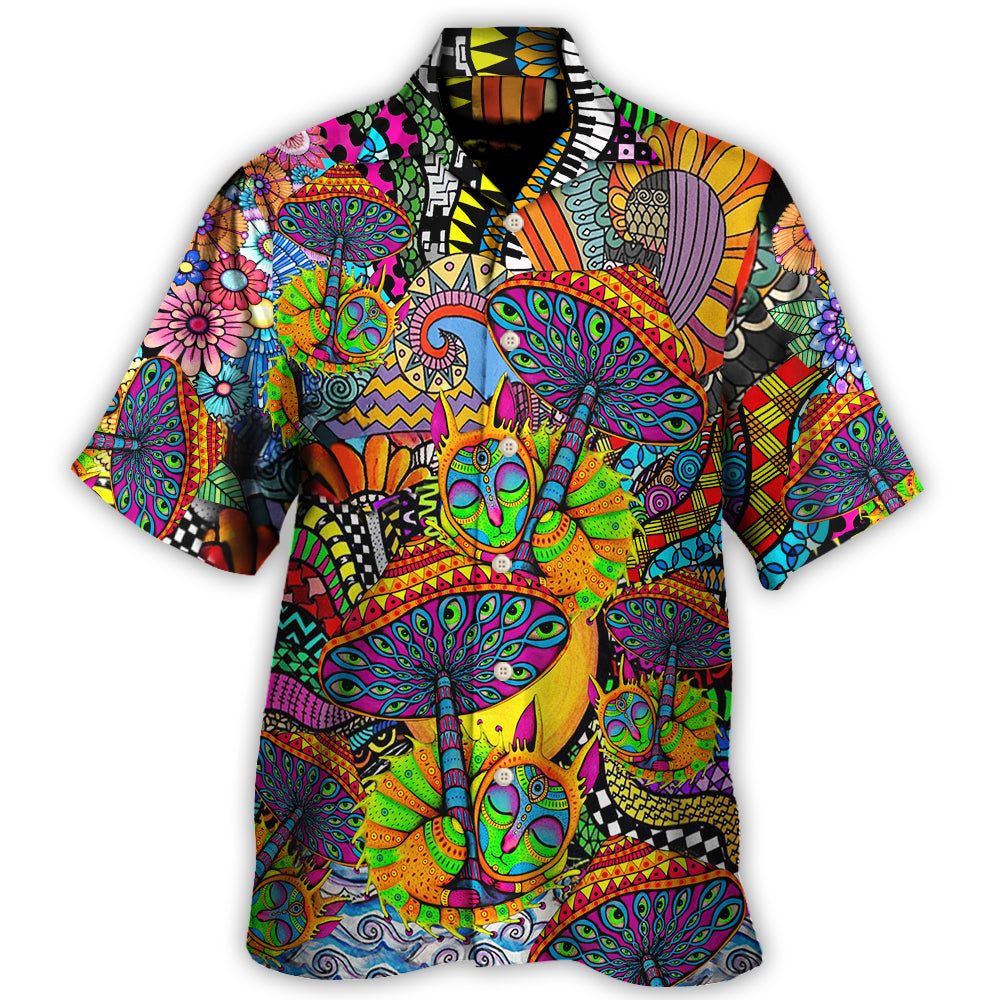 Hippie Peace Life Color Floral Style Hawaiian Shirt
