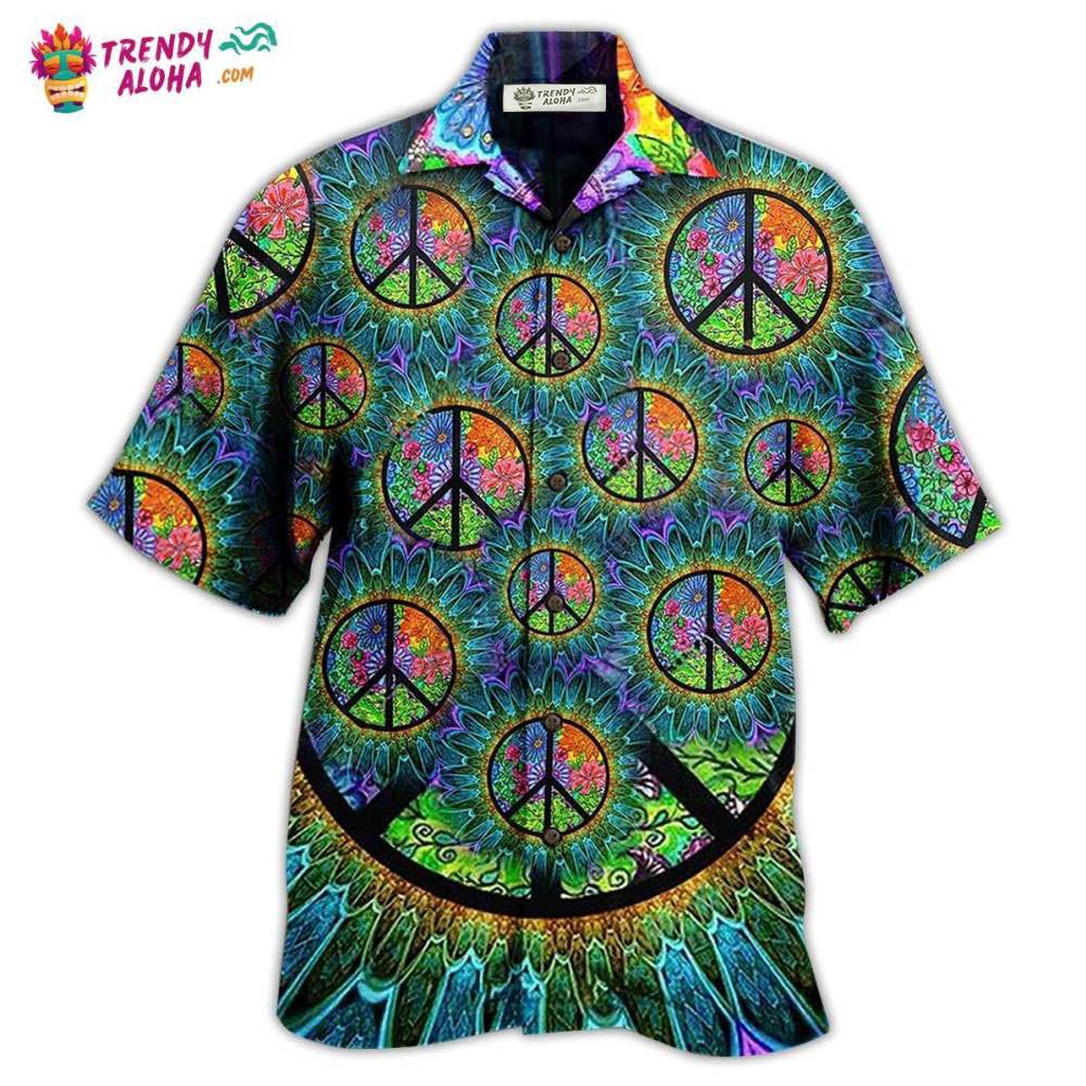 Hippie Peace Life Color Hawaiian Shirt – Trendy Aloha