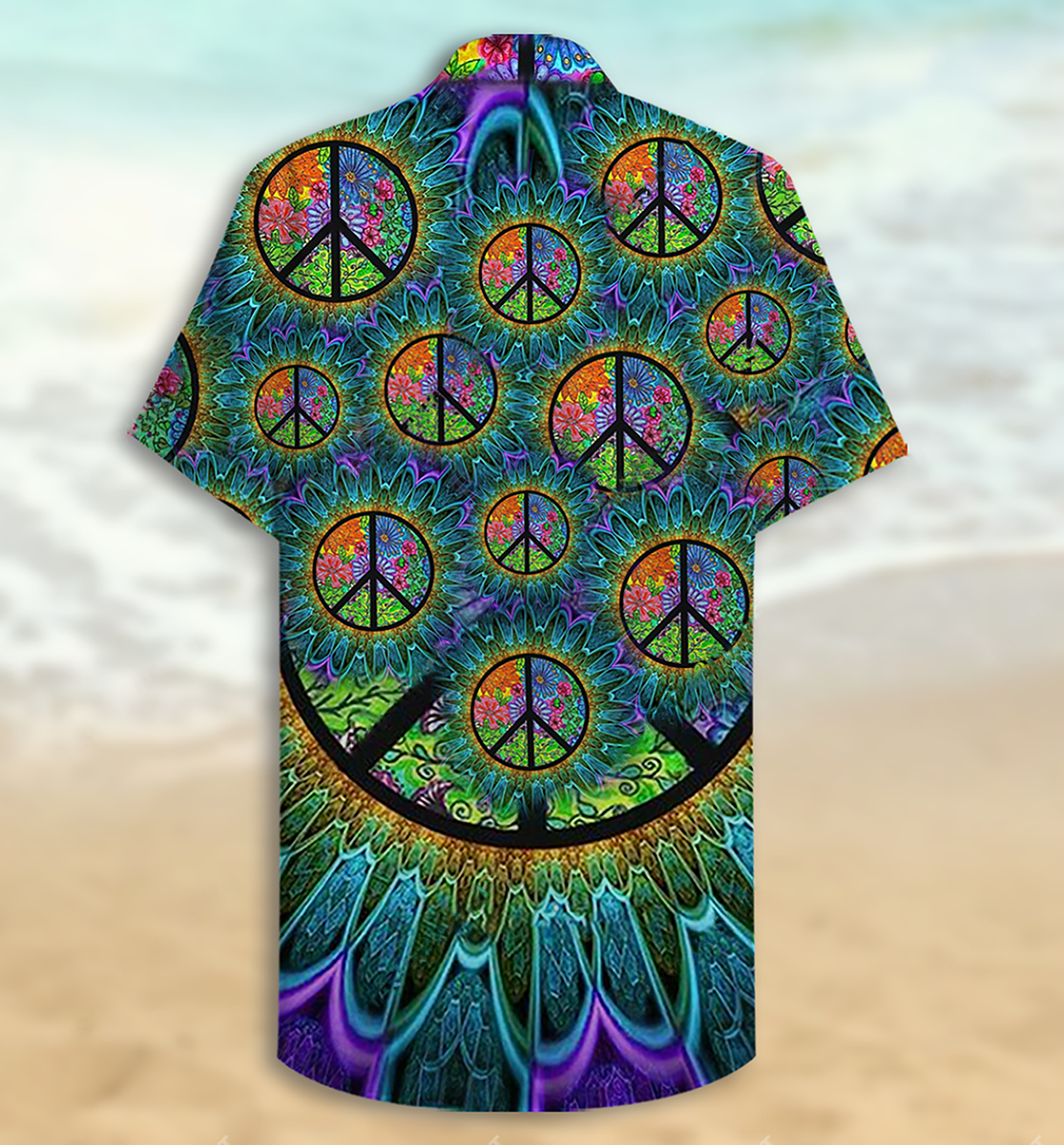 Hippie Peace Life Color Hawaiian Shirt