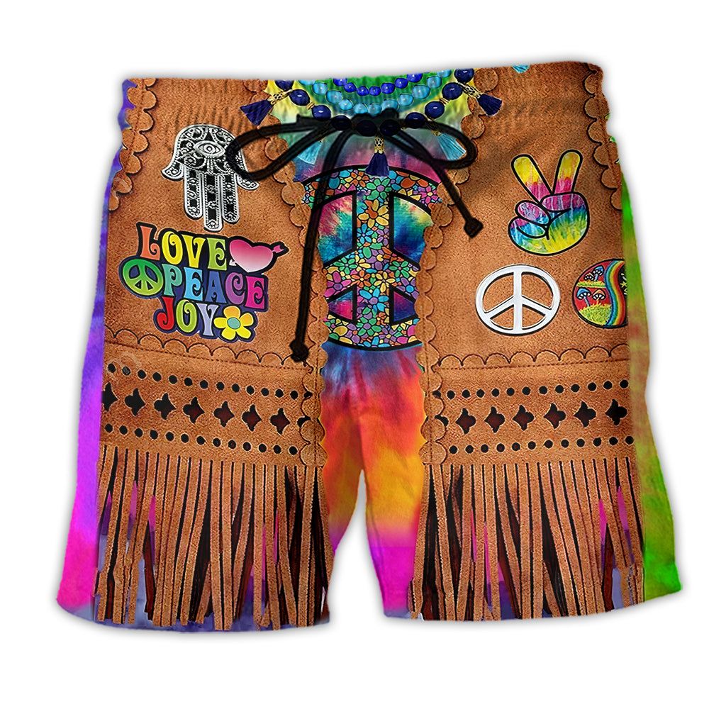 Hippie Peace Life Cowboy Style Trendy Aloha Hawaiian Beach Shorts Hippie Peace Life Cowboy Style Trendy Aloha Hawaiian Beach Shorts