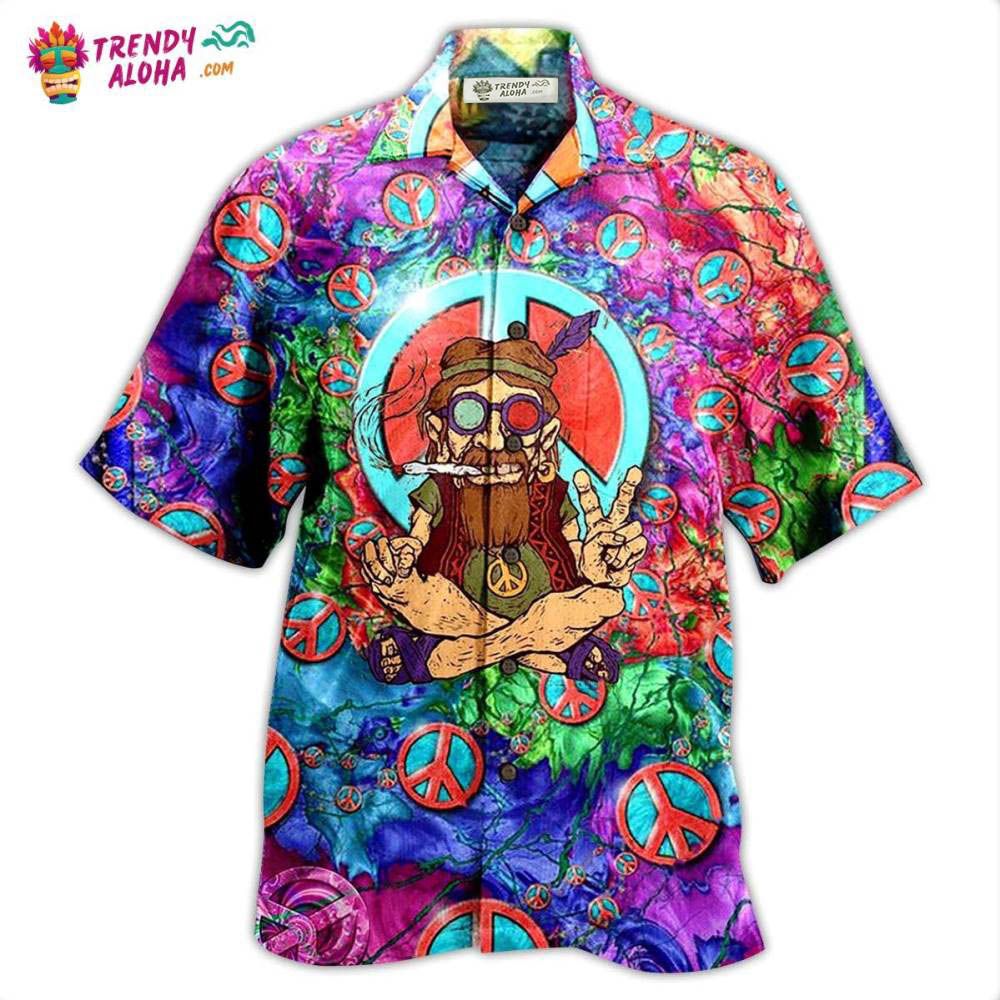 Hippie Peace Life Funny Hawaiian Shirt – Trendy Aloha Hippie Peace Life Funny Hawaiian Shirt – Trendy Aloha