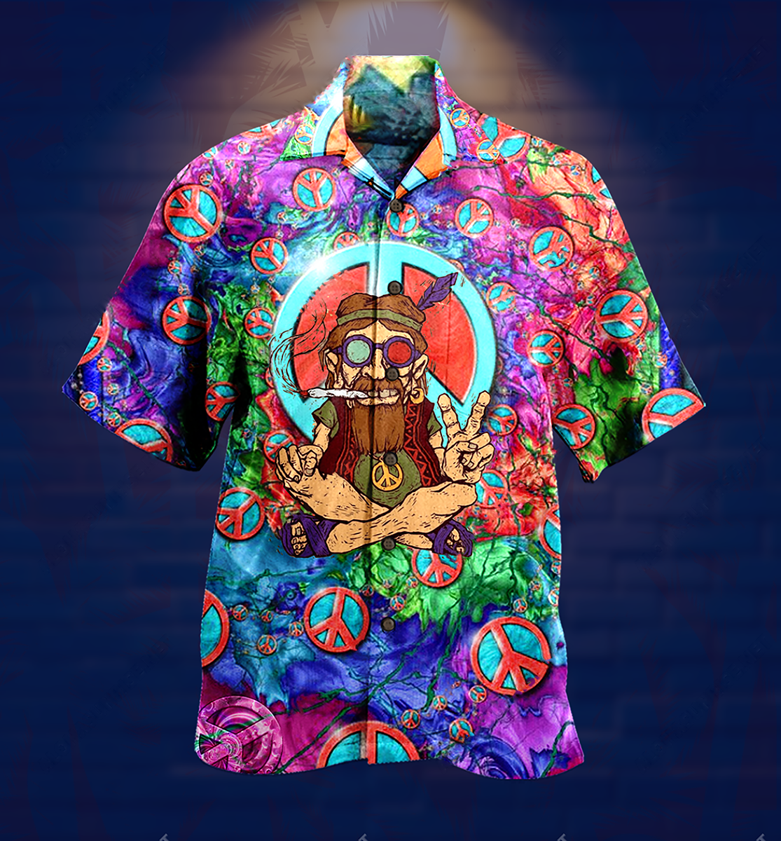 Hippie Peace Life Funny Hawaiian Shirt