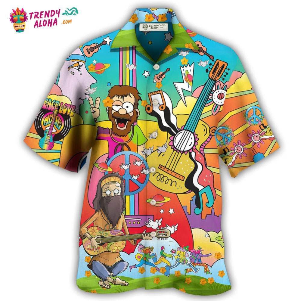 Hippie Peace Life Funny Style Hawaiian Shirt – Trendy Aloha Hippie Peace Life Funny Style Hawaiian Shirt – Trendy Aloha
