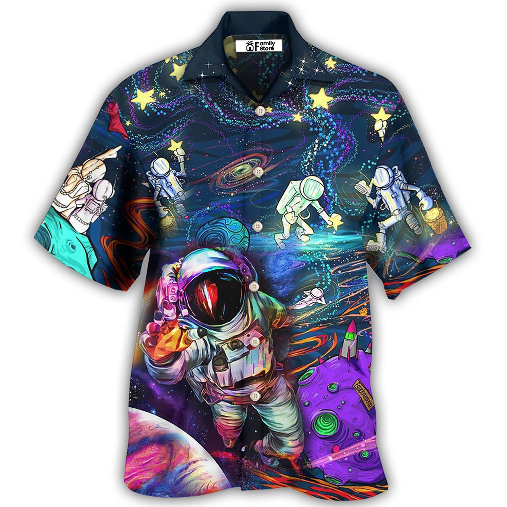 Hippie Peace Life In To The Galaxy Sky Hawaiian Shirt